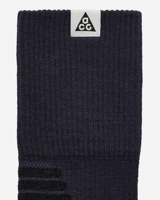 Nike Blue Acg Outdoor Cushioned Crew Socks Gridiron / for men
