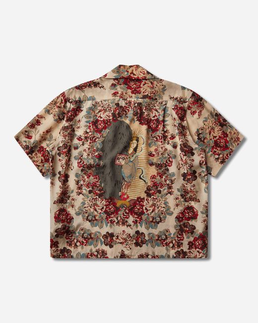 Kapital Brown S Silk Rayon Champetre Amaterasu Wrangle Collar Aloha Shirt Ecru for men