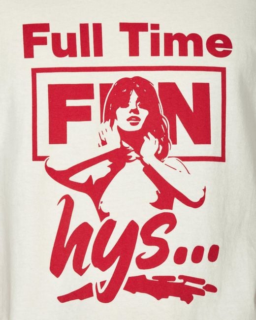 Hysteric Glamour Full Time Fun T-Shirt Dirty in White for