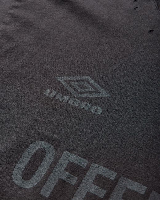Umbro Black Offence Defence T-shirt Washed for men