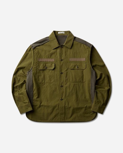 Undercover Green Men S Field Shirt Khaki for men