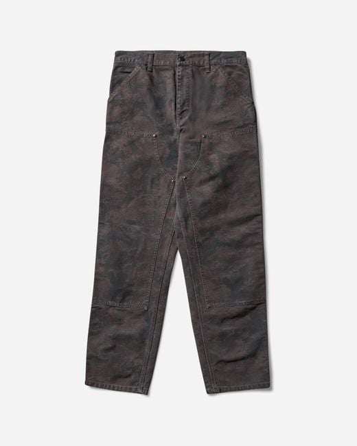 Carhartt Gray Men S Double Knee Pants Camo Combi / Graphite for men
