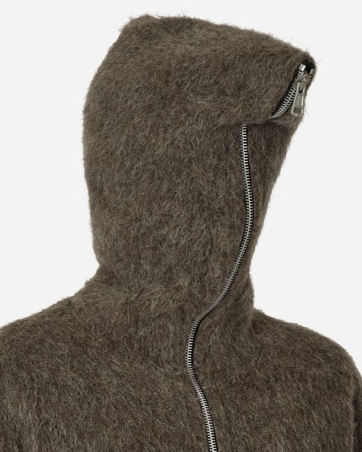 Our Legacy Mohair Full Zip Hoodie in Brown for Men | Lyst