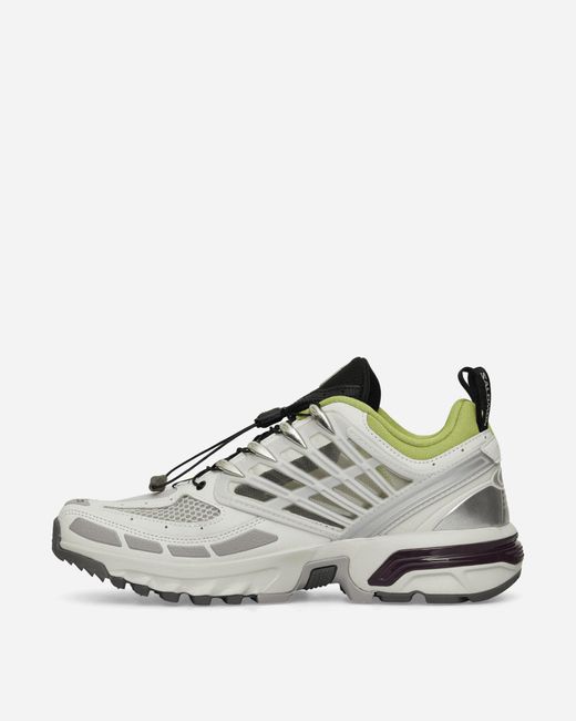 Salomon White Acs Pro Sneakers Lunar Rock Plum Citron for men