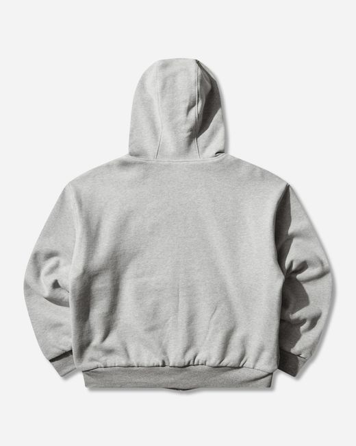 Matthew Williamson Gray Men S Double Layer Zip Up Hoodie Melange for men