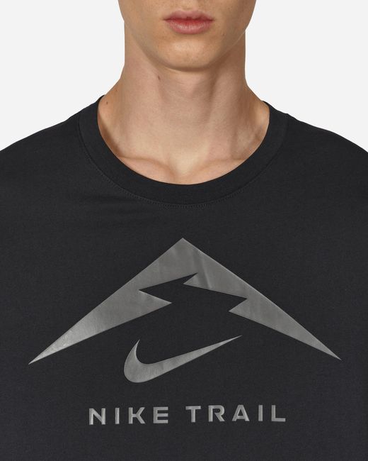 Nike Dri-fit Trail Running Longsleeve T-shirt Black for men