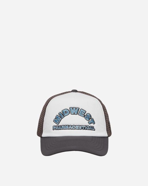 Fucking Awesome White Midwest Trucker Hat / Grey for men