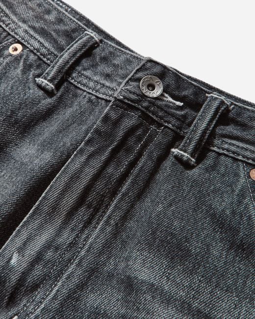 Evisu Gray Vintage Patchwork Denim Pants for men