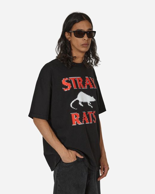 Stray Rats Black Pixel Rodenticide T-shirt for men