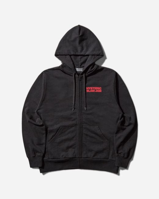 Hysteric Glamour Black Slam Jam Hysteric Angels Zip Up Hoodie for men
