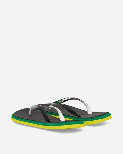 Havaianas Green Brasil Twist Flip Flops