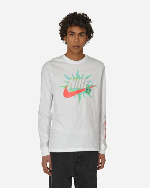 Nike White Spring Swoosh Longsleeve T-Shirt for men