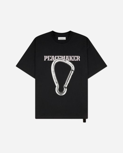 Oamc Peacemaker Black Men S Carabinier Print Loose Fit T-shirt for men
