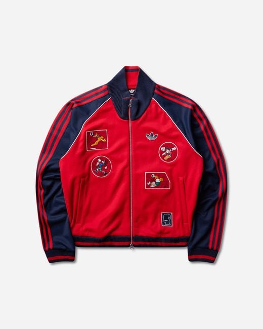 Adidas Red Brain Dead X Disney Track Top Better Scarlet for men