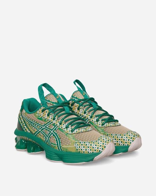 Asics Green Us7-S Gel-Kinetic Fluent Sneakers Watershed Rose Kale for men