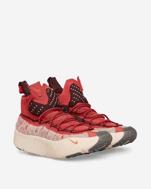 Nike Pink Ispa Sense Flyknit Sneakers Desert Adobe / Bright Crimson for men