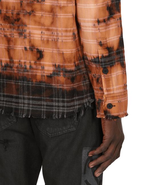 SLAM JAM Orange Check Shirt for men