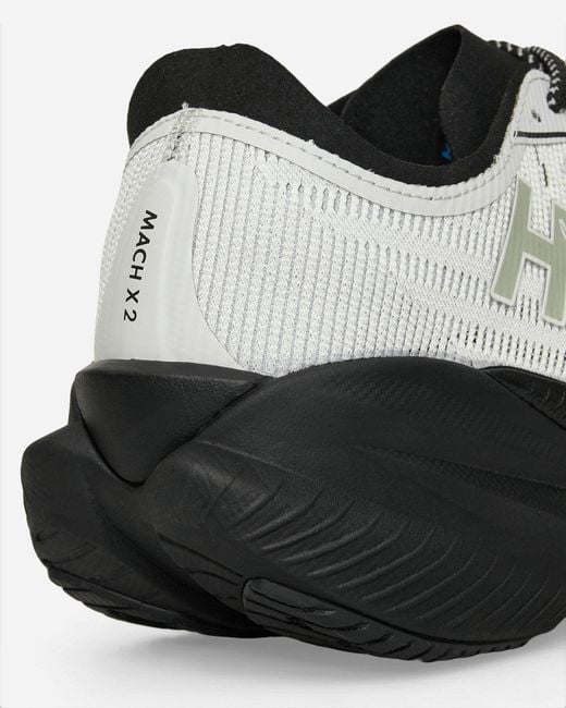 Hoka One One White Mach X 2 Sneakers / Stardust for men