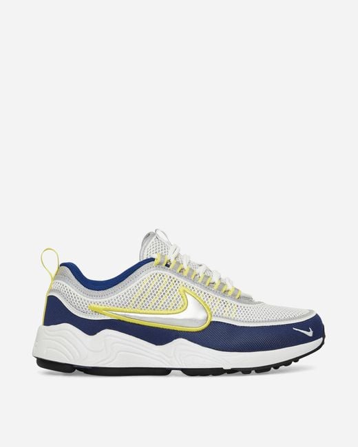 Nike White Air Zoom Spiridon Sneakers Deep Royal Metallic for men