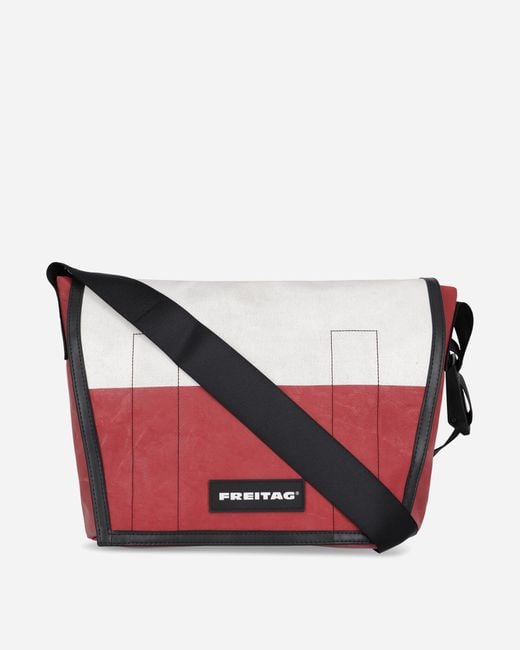Freitag F14 Dexter Slim Messenger Bag White / Red for men