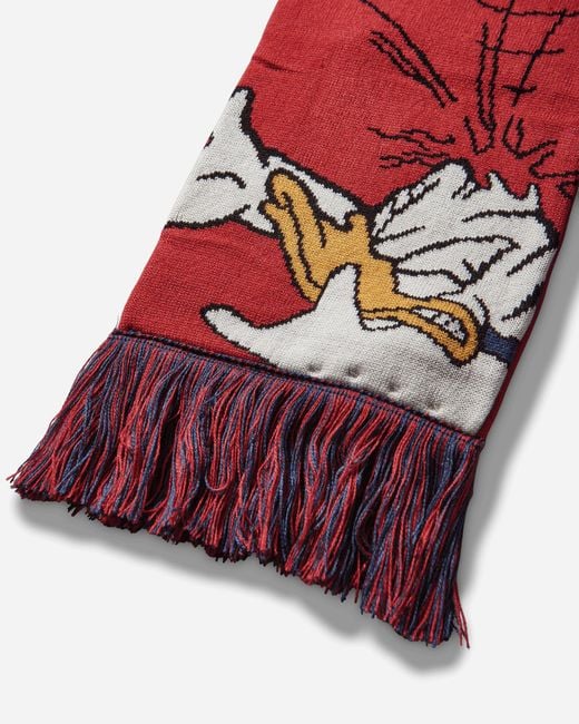 Adidas Red Brain Dead X Disney Scarf Better Scarlet / Victory Blue for men