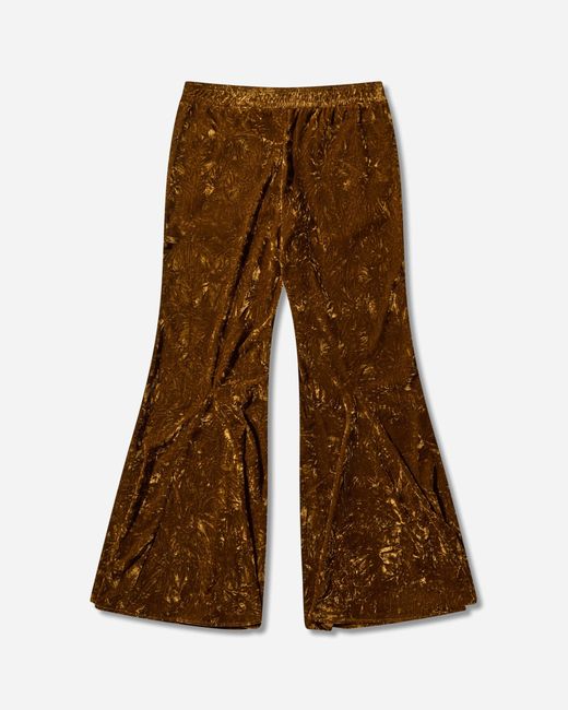 Guess Brown Women S Velour Flare Pants Liqueur