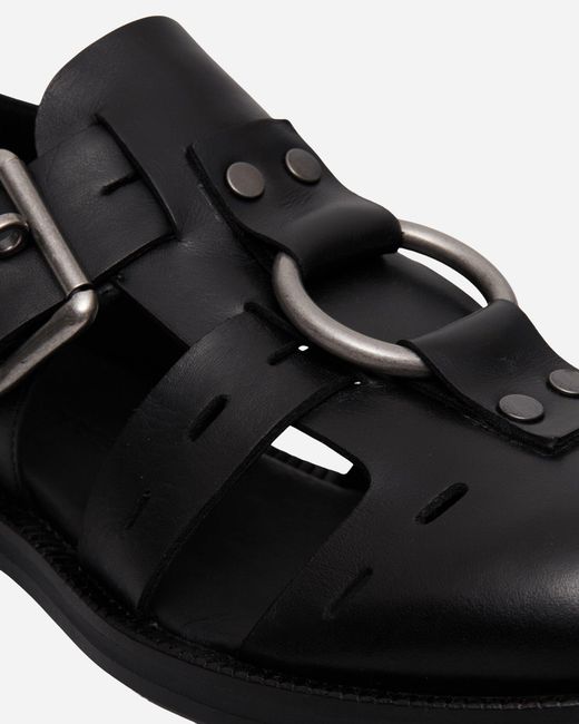 Martine Rose Black Bondage Belt Sandals for men