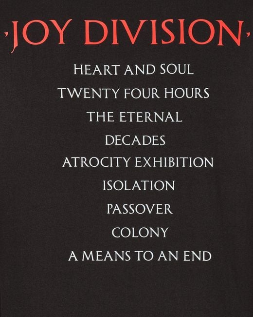 Pleasures Black Joy Division Hands T-shirt for men