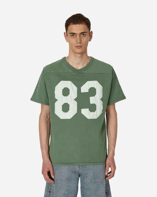 ERL Green Football V-neck T-shirt for men