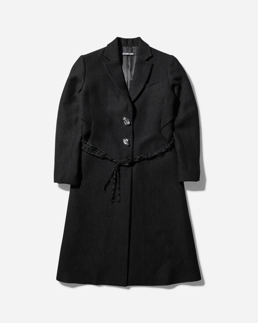 Hyein Seo Black S Ceramic Button Long Coat