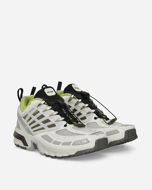 Salomon White Acs Pro Sneakers Lunar Rock Plum Citron for men