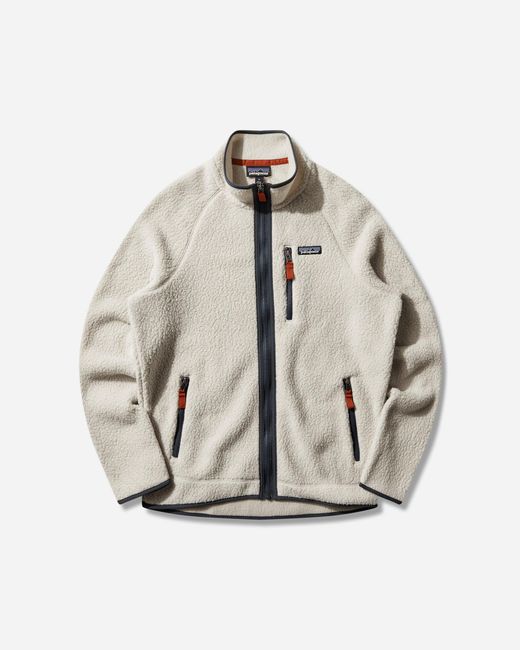 Patagonia White Retro Pile Jacket Pelican Smolder for men