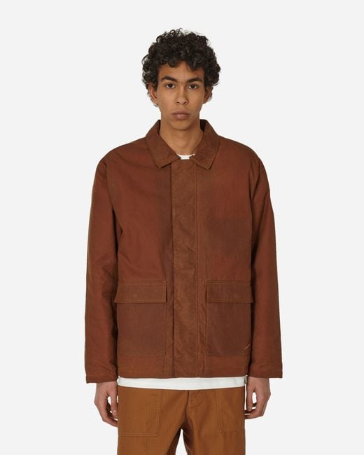 Nike Brown Waxed Canvas Work Jacket Light British Tan for men