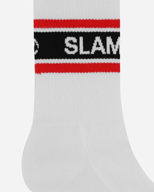 SLAM JAM White 3-Pack Logo Jacquard Socks for men