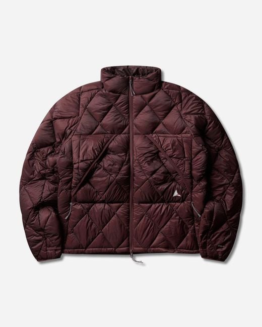 Roa Red Nuna 800 Fill Power Hooded Down Jacket Burgundy for men