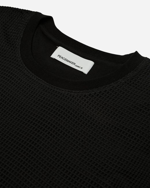 Oamc Peacemaker Black Men S Mesh Layer T-shirt for men