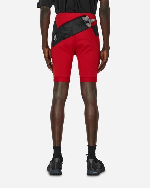 The North Face Red Undercover Soukuu Trail Run Utility Shorts Tights Chili Pepper for men
