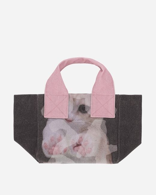 OTTOLINGER Pink Mini Tote Bag Cat Print