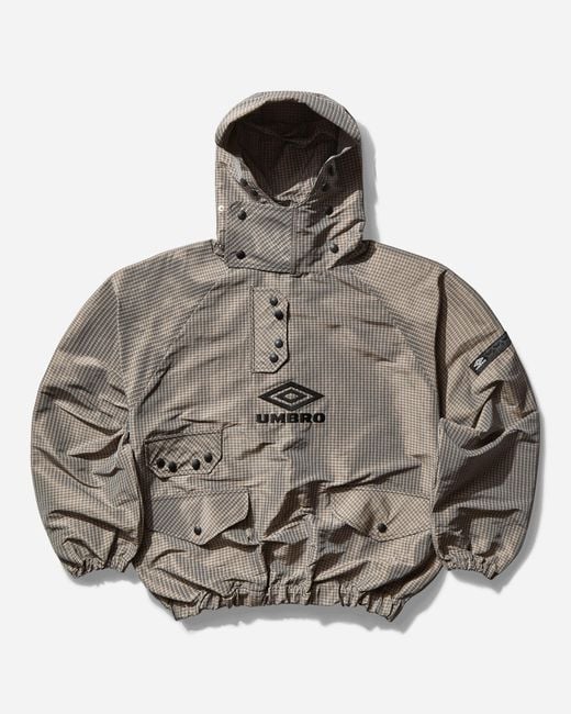 Umbro Gray Men S Smock Check Anorak Beige / Black for men