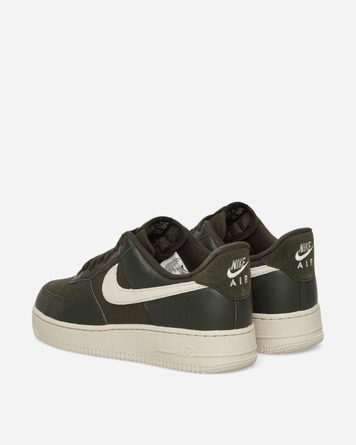 Nike Green Air Force 1 '07 Suede-trimmed Full-grain Leather And Canvas Sneakers for men