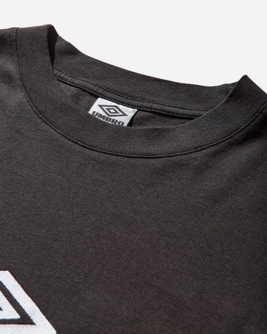 Umbro Blue Og Logo Longsleeve T-shirt Washed Black for men
