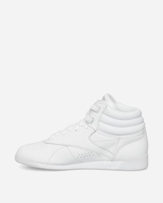 Reebok White Women S Freestyle Hi Sneakers Intense / Silver