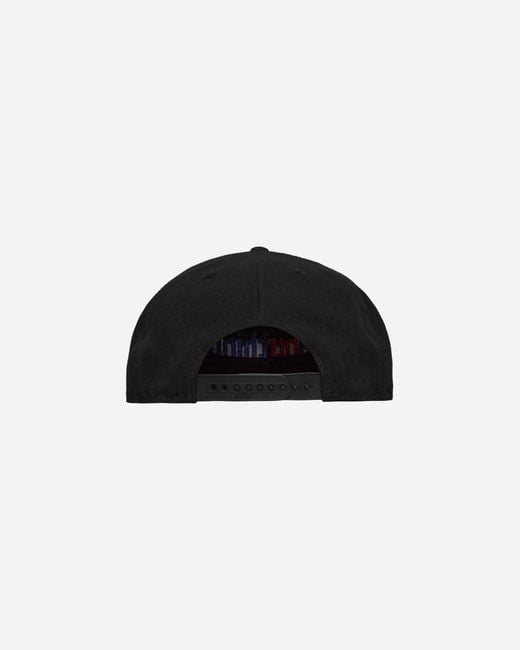 Anything Black Speedball Logo Flat Brim Hat for men