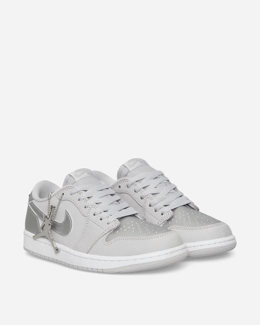 Nike White Air Jordan 1 Retro Low Og Sneakers Neutral / Metallic for men