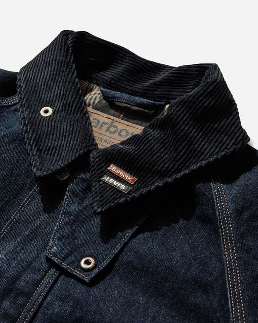 Levi's Blue Men S Barbour Oversized Bedale Jacket for men