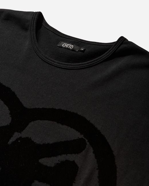 Chio Black Men S Flocked Pup T-shirt for men