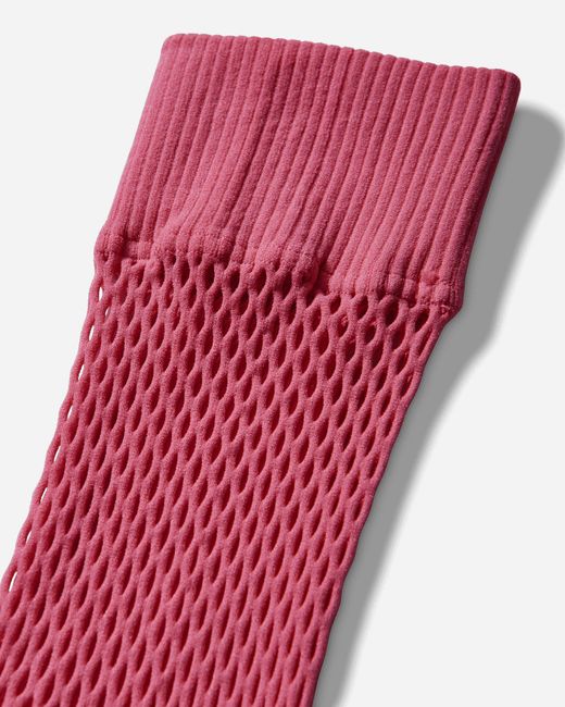 Comme des Garçons Pink Nylon Mesh Long Socks for men
