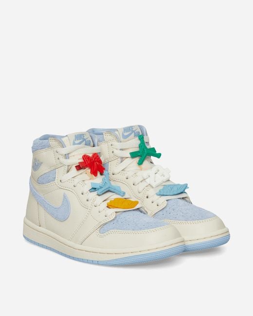 Nike Women S Air Jordan 1 Retro High Og Sneakers Pale Ivory / Psychic Blue