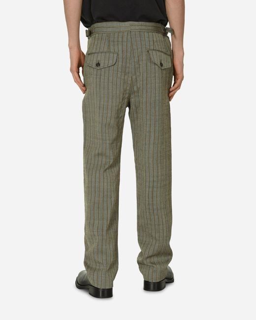 Bode Green Woodstock Stripe Trousers for men