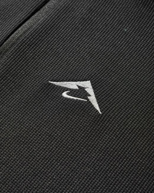 Nike Black Men S Trail Dri-fit 1/2-zip Longsleeve T-shirt / Summit White for men